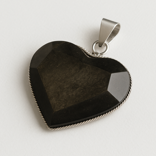 Dije Corazón de Obsidiana