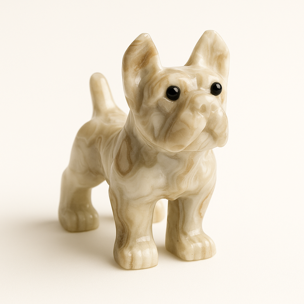 Perro Protector Tallado en Ónix