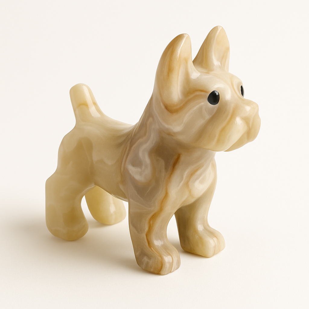 Perro Protector Tallado en Ónix