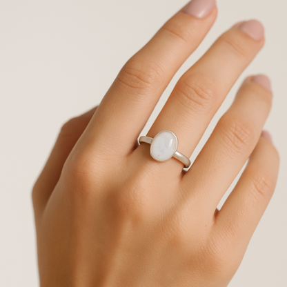 Anillo Luna Plata 925