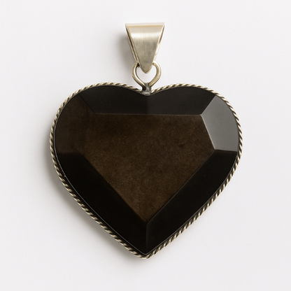 Dije Corazón de Obsidiana